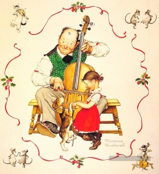 ノーマン・ロックウェル Painting - クリスマスダンス 1950年 ノーマン・ロックウェル